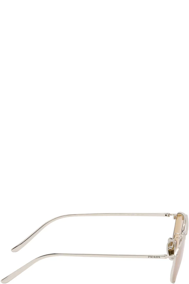 Prada Eyewear Silver Aviator Sunglasses, photo 2 of 3 from SSENSE