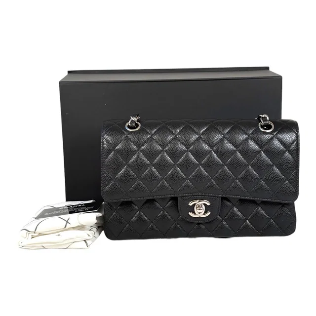Chanel Classic Flap Medium Black Caviar in Black Caviar leather from Luxury Promise