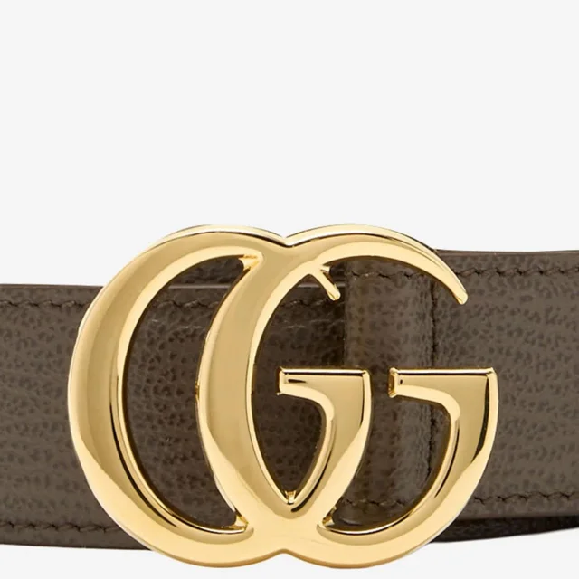Gucci Gg Marmont Belt — Brown Calfskin in Brown Calfskin from HEWI, photo 2 of 3