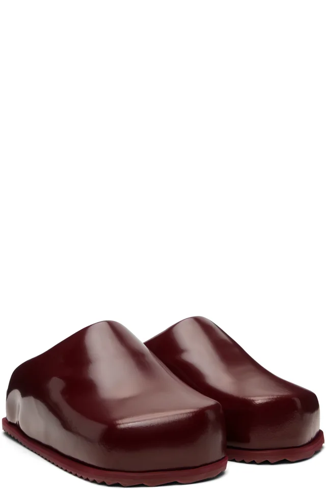 YUME YUME Burgundy Truck Slide Loafers, photo 4 of 5 from SSENSE