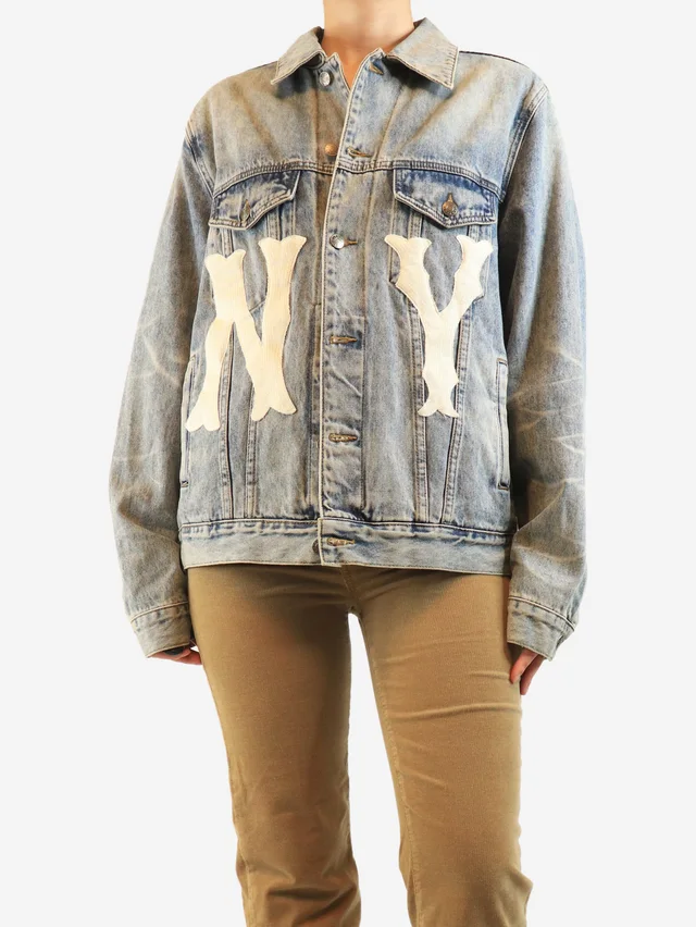 Gucci Blue Yankees denim jacket - size in Blue Denim from Sign of the Times