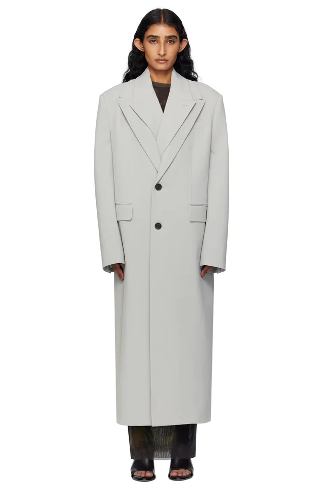 Jean Paul Gaultier Green Double Layer Body Detail Coat, image 1 of 1 from SSENSE