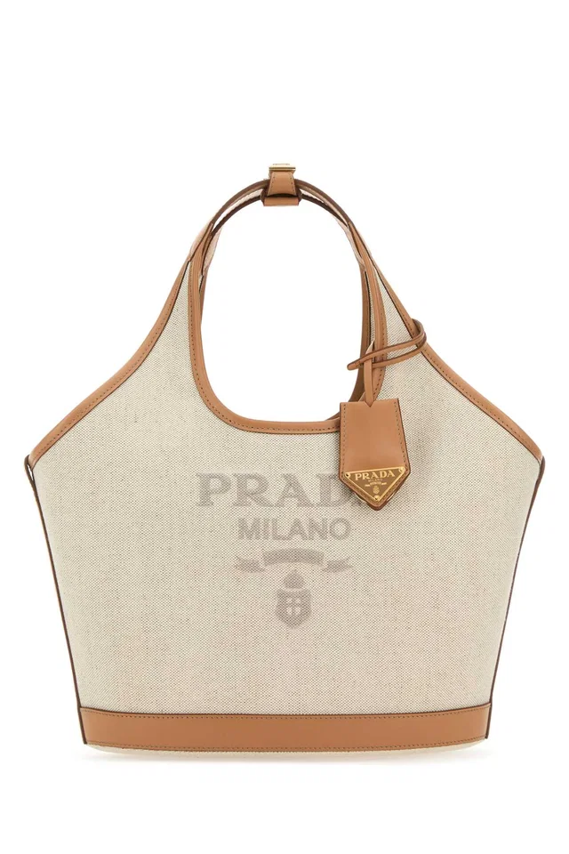 Prada Shoulder Bag — Beige in Beige Canvas from HEWI
