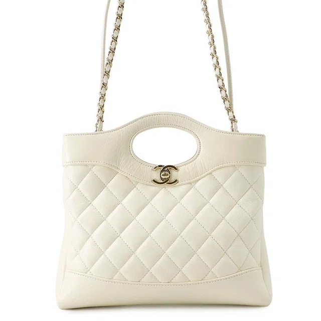 Chanel CHANEL31 Shopping Bag WhiteAS4133 Shiny Calf Leather Size Small in Calfskin from GALLERY RARE