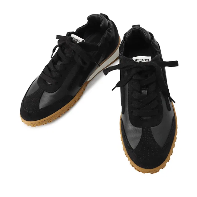 Hermès Sneakers Jet Black Nappa Chevre Vérois Size 36 in Black Goatskin from GALLERY RARE