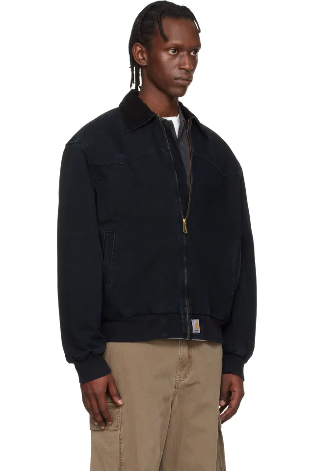 Carhartt Work In Progress Black OG Santa Fe Jacket, photo 2 of 4 from SSENSE
