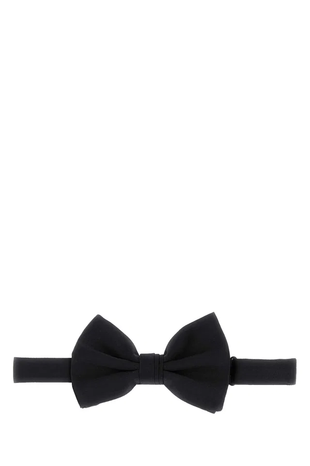 Prada Fiocchi Bow Tie — Black Exterior: Silk Ties in Black Silk from HEWI