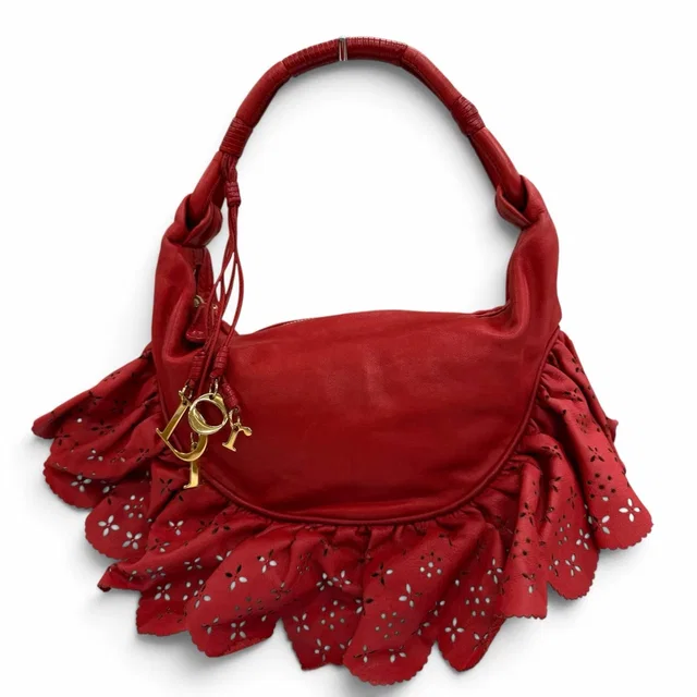 Dior Vintage Lambskin Galliano Era Logo Charm Handbag in Lambskin from The Reluxe