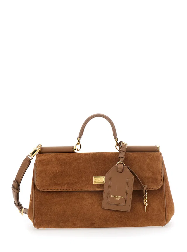 Dolce & Gabbana My Sicily Shoulder Bag — Beige Suede in Beige Suede from HEWI