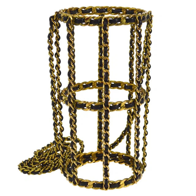 Chanel 1994 Chain Bottle Holder 94A in Leather from AMORE Vintage Tokyo