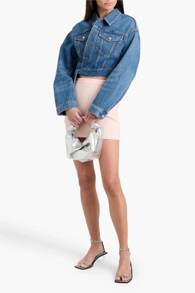 Alexanderwang.T Ribbed Cotton-Blend Mini Skirt, photo 2 of 4 from THE OUTNET