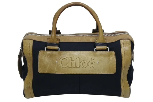 Chloé Boston Bag Handbag Romania Leather Canvas Brown Black in black|red|brown Canvas from Poshmark