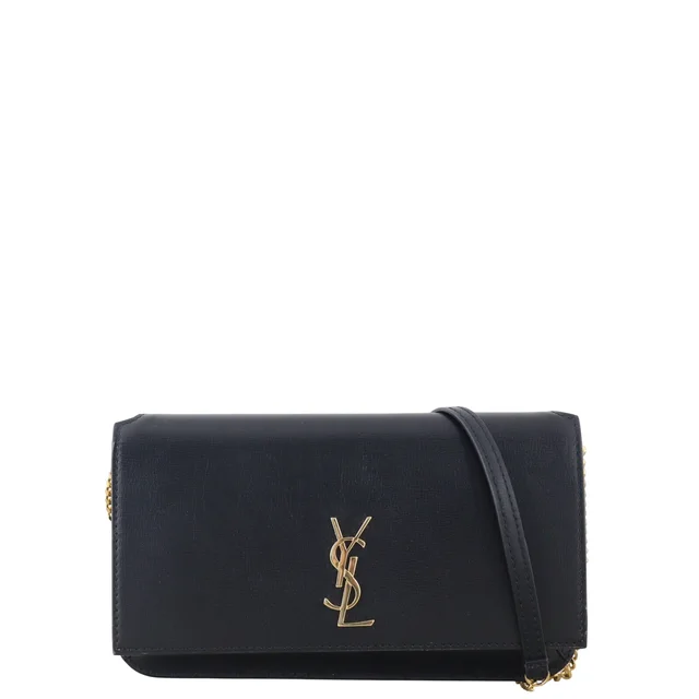 Saint Laurent Cassandre Phone Holder on Chain in Calfskin from Luxe.It.Fwd