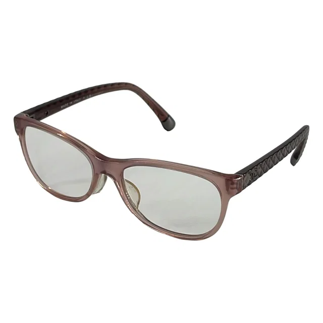 Chanel Ice Quilt CC Logo Wellington Eyewear 54 16 Bordeaux in Burgundy from The Reluxe