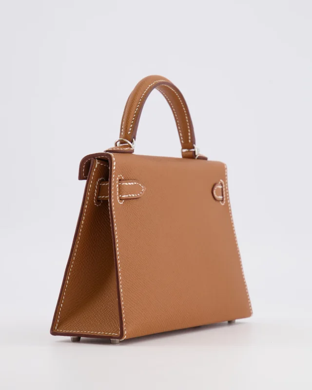 Hermès Mini Kelly II 20 Bag in Gold Epsom leather from Sellier, photo 16 of 21