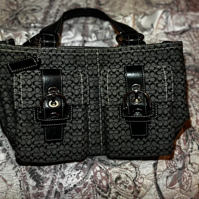 Coach Women's Bag - Black/Brown in black|brown|red from Depop, photo 1 of 1