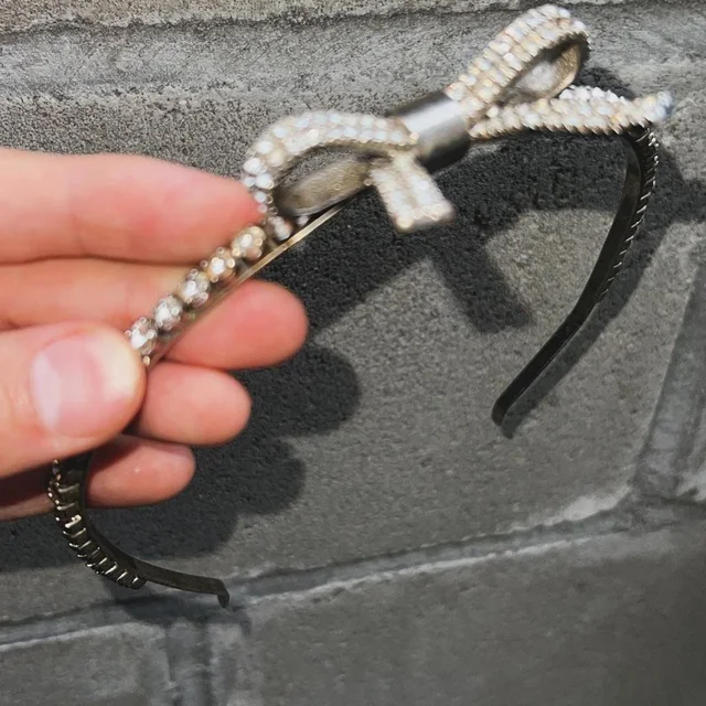 Miu Miu Women's Hair accessory - Silver/Gold in gray|silver|gold from Depop, photo 1 of 1