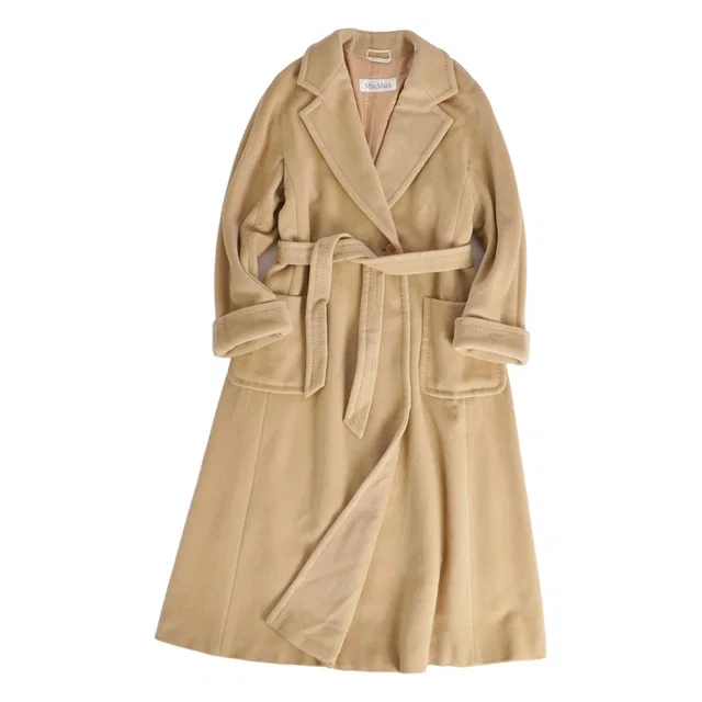 Max Mara Coat Long in Beige Cashmere from The Reluxe