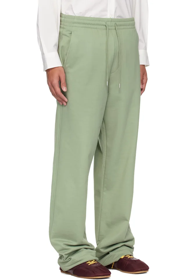 Dries Van Noten Green Drawstring Sweatpants, photo 2 of 2 from SSENSE