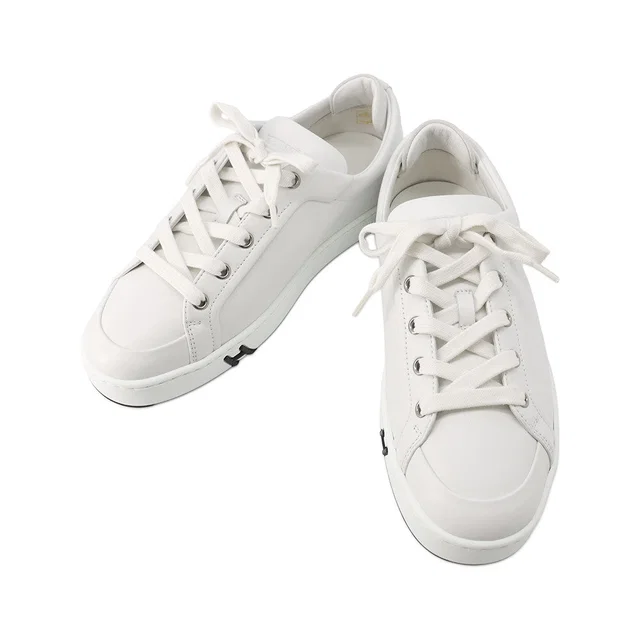 Hermès Sneakers Kid White/Black Leather Size 37 in Black Leather from GALLERY RARE