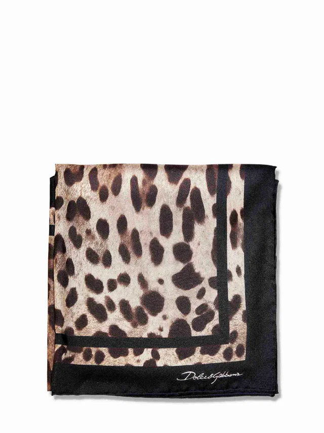 Dolce & Gabbana Silk Leopard-Print Scarf — Multicolor Scarfs in Multicolor Silk from HEWI