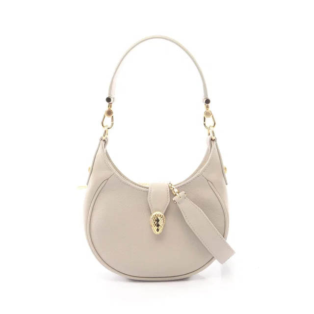 Bvlgari Serpenti Ellipse Leather 2way Handbag in Leather from LuxUness