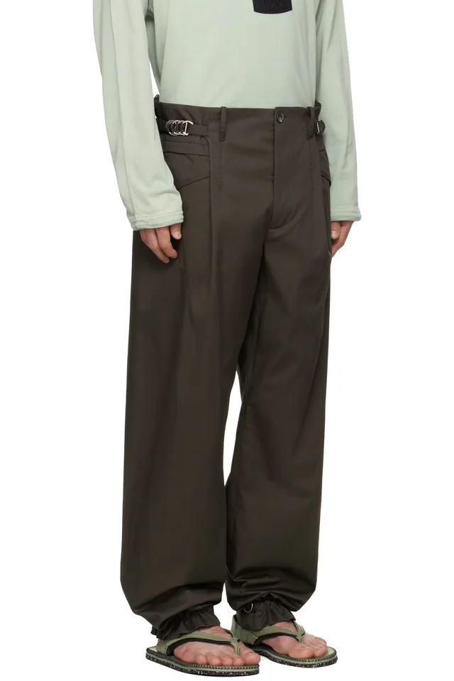 Kiko Kostadinov Brown Egreta Trousers, photo 2 of 4 from SSENSE