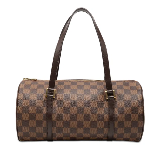 Brown Louis Vuitton Damier Ebene Papillon 30 Handbag in Brown Canvas from Designer Revival