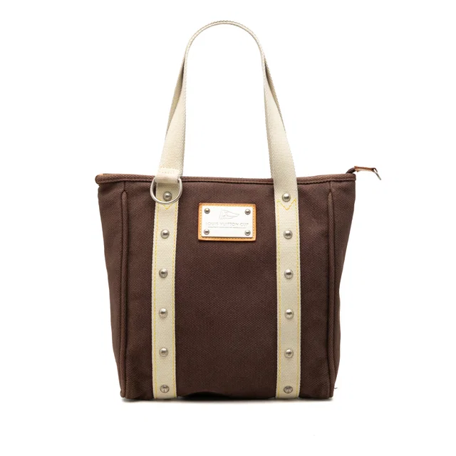 Brown Louis Vuitton Antigua Cabas MM Tote Bag in Brown Canvas from Designer Revival