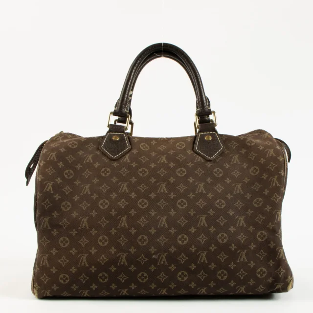 Louis Vuitton Ebene Monogam Mini Lin Speedy 30 + Sarah Wallet in Brown from Labellov, photo 4 of 6