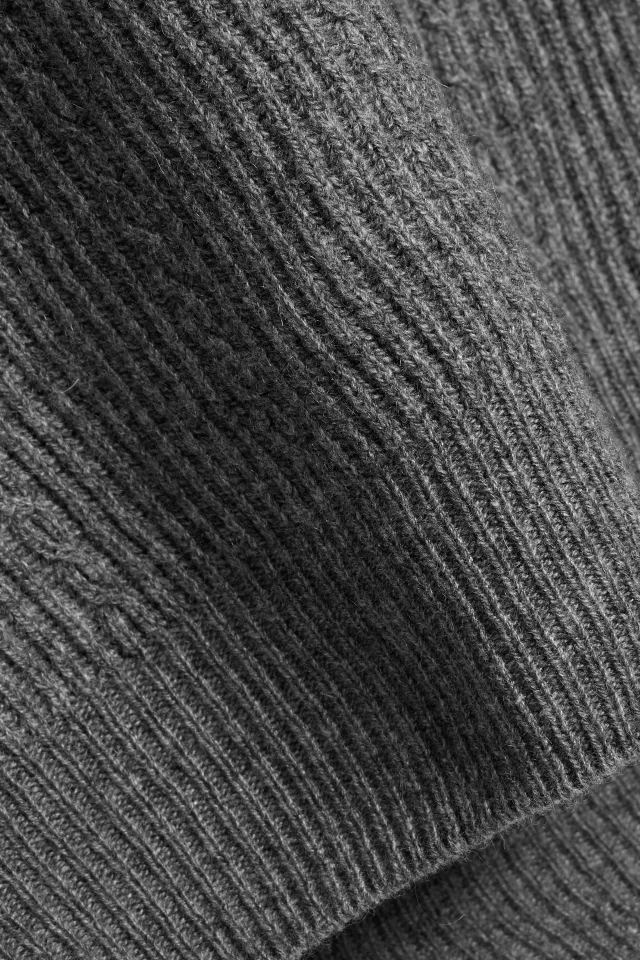 Etro Draped Ribbed-Knit Sweater in Grey, photo 4 of 4 from THE OUTNET