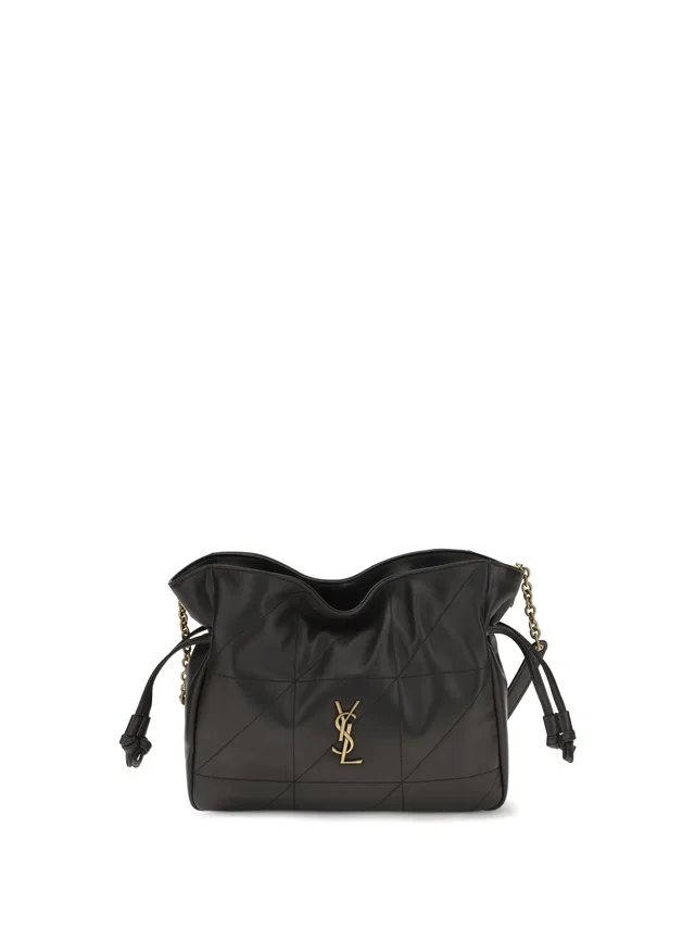 Saint Laurent Jamie Clutch — Black Lamb Ovis Aries in Black Lambskin from HEWI