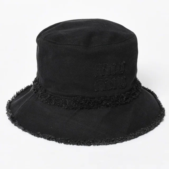 Miu Miu Bucket Hat Black in Black from The Reluxe