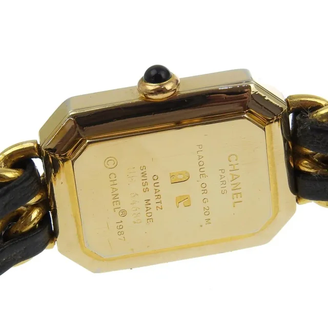 Chanel Premiere Rock Quartz Plated Metal And Leather Watch in Leather from HEWI, photo 5 of 10