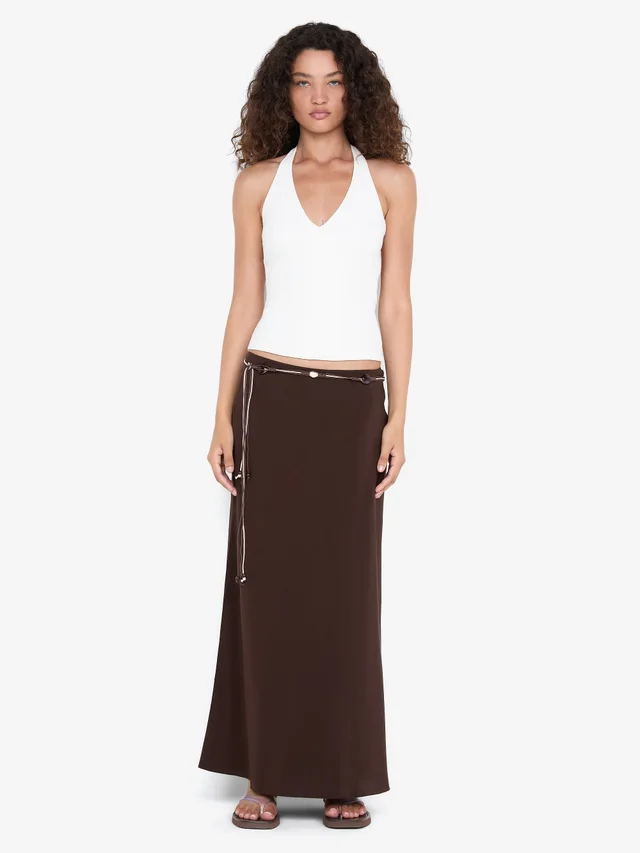 Bec&Bridge SILK BIAS MAXI SKIRT - CHOC from BEC + BRIDGE, photo 1 of 1