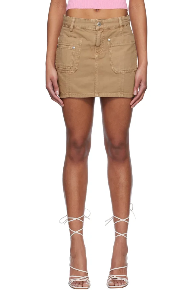 Blumarine Brown Five-Pocket Miniskirt, image 1 of 1 from SSENSE