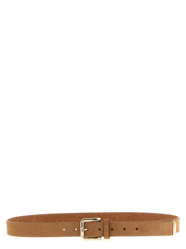 Brunello Cucinelli Inverted Calf Leather Belt — Caramel in Calfskin from HEWI