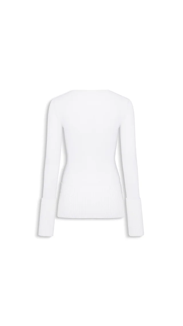 Alaia MERINO CREW NECK TOP, photo 2 of 3 from SENSER
