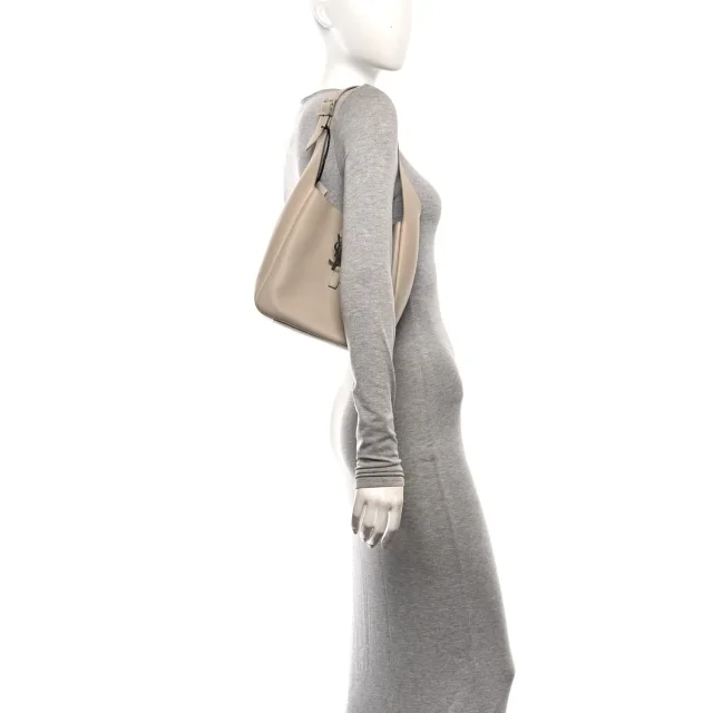 Saint Laurent Smooth Calfskin Small Le 5 A 7 Soft Hobo Sea Salt in Calfskin from FASHIONPHILE, photo 2 of 9
