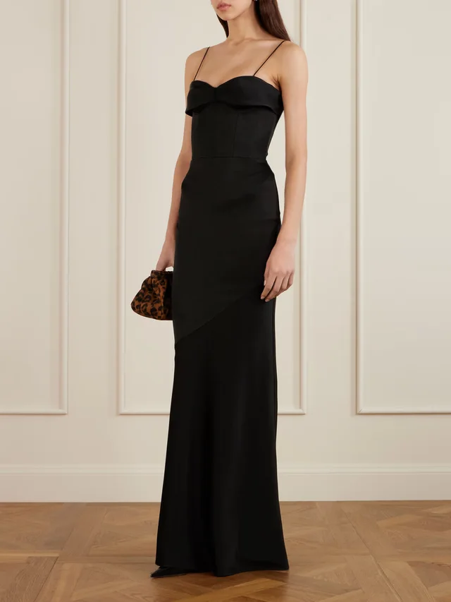 ALEX PERRY Satin gown in Black, photo 2 of 2 from NET-A-PORTER (Canada)
