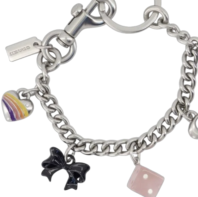 Coach Charm Chain Bracelet — Silver Metal Bracelets in Silver Resin from HEWI