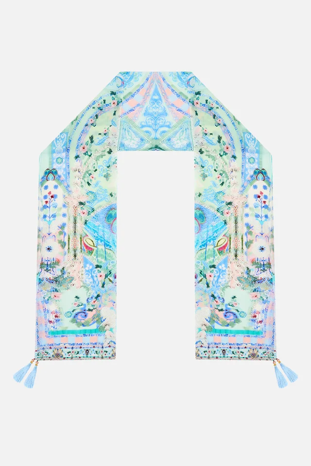 Camilla eBoutique LONG SILK CRINKLE CHIFFON SCARF MIDSUMMER MOSAICS from CAMILLA, photo 1 of 1