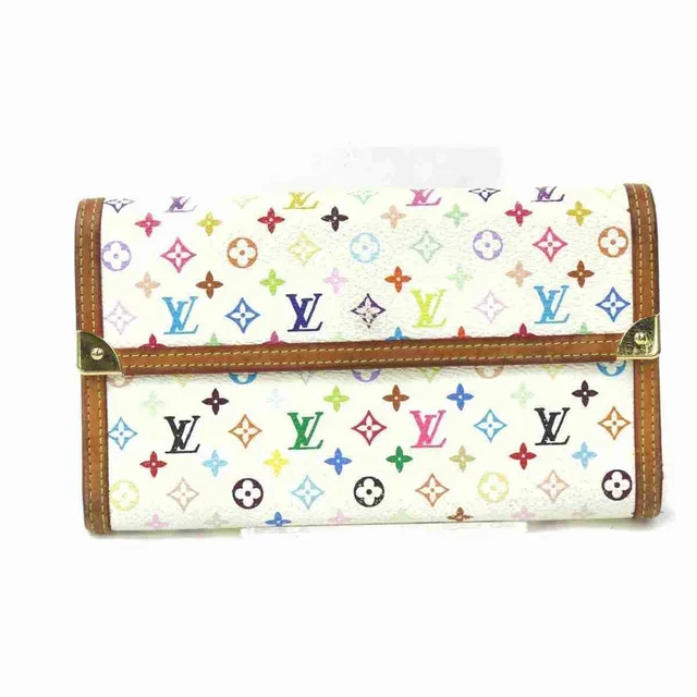 Louis Vuitton White Mulitcolor Sarah Flap Wallet Portefeuille Tresor in White from Bagriculture
