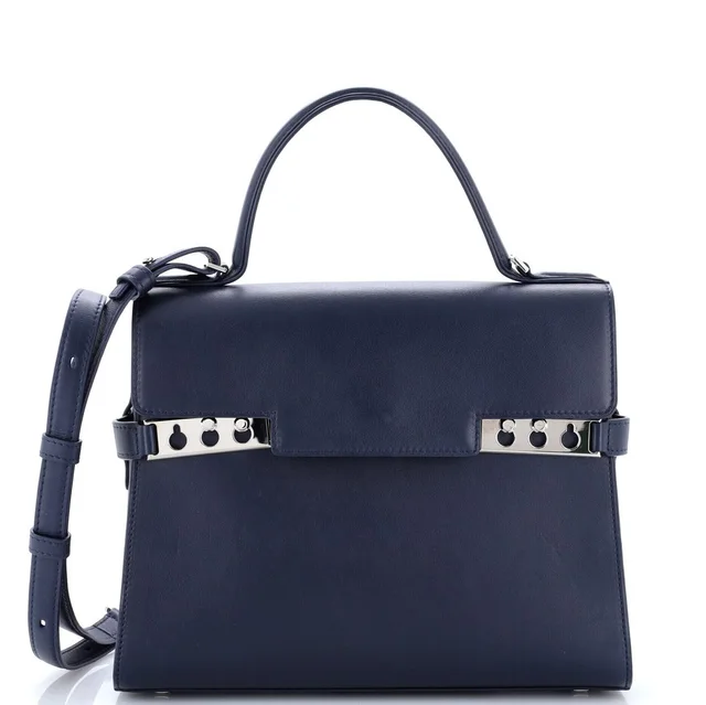Delvaux Mm Tempete Top Handle Bag in blue Leather from Poshmark