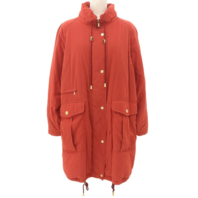 Burberry Logo Button Military Coat #13 Red in Red from VINTAGE QOO TOKYO