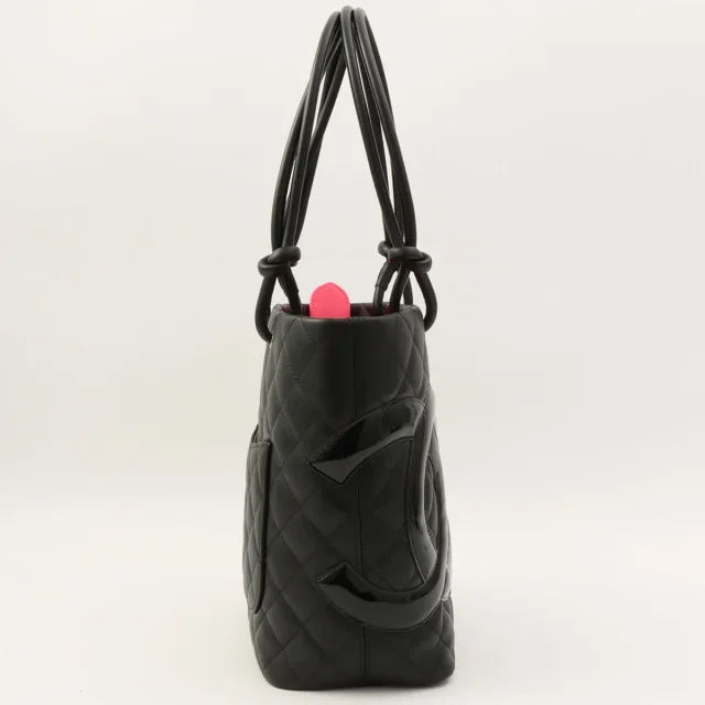 Chanel Cambon Tote Bag M, Black, circa 2011 in Black Calfskin from VINTAGE QOO TOKYO, photo 3 of 11