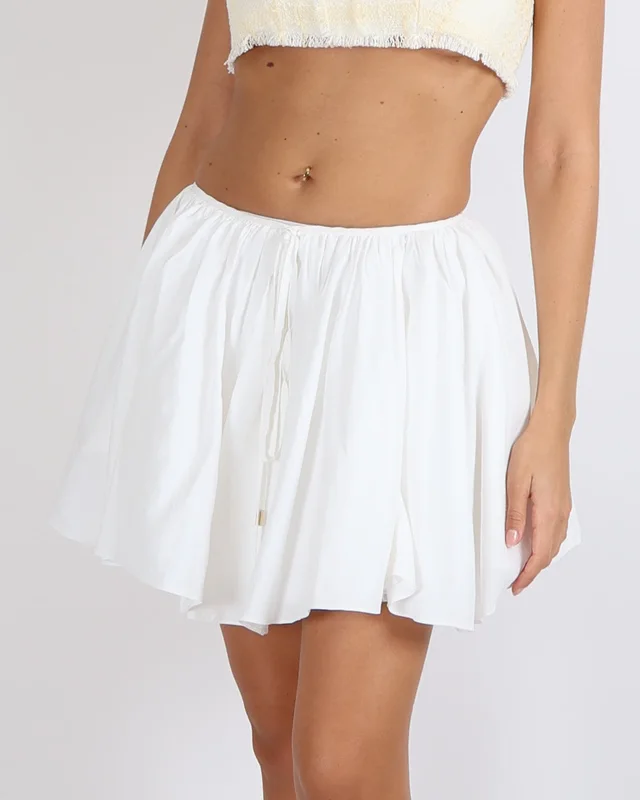 Loewe X Paula's Ibiza White Linen Strappy Mini Skirt Size FR 36 (UK 8) in White from Sellier, photo 2 of 2