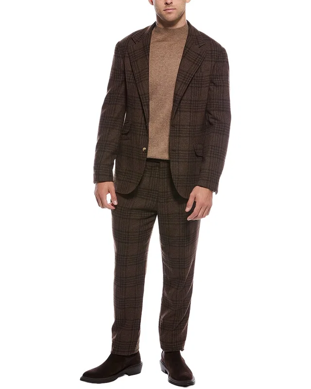 Brunello Cucinelli 2pc Pleated-Front Wool & Silk-Blend Suit, image 1 of 1 from Gilt