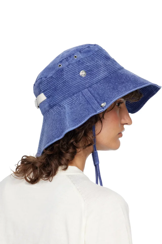 JACQUEMUS Blue 'The de-Nîmes denim' Bucket Hat, photo 3 of 3 from SSENSE
