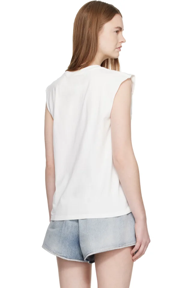 MM6 Maison Margiela Off-White Tank Top, photo 3 of 4 from SSENSE